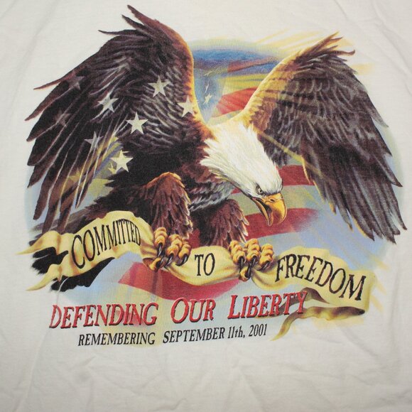 Vintage Long sleeve T-Shirt "Defending Our Liberty". Men's Size Large. - Picture 3 of 9